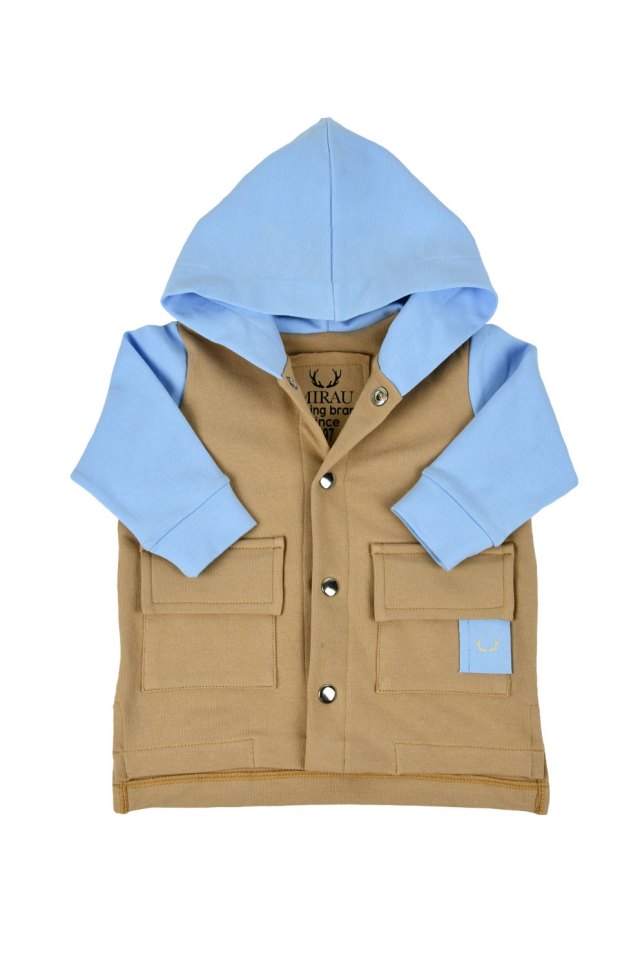 Baby chlapčenský jacket - BABY BLUE/SAND