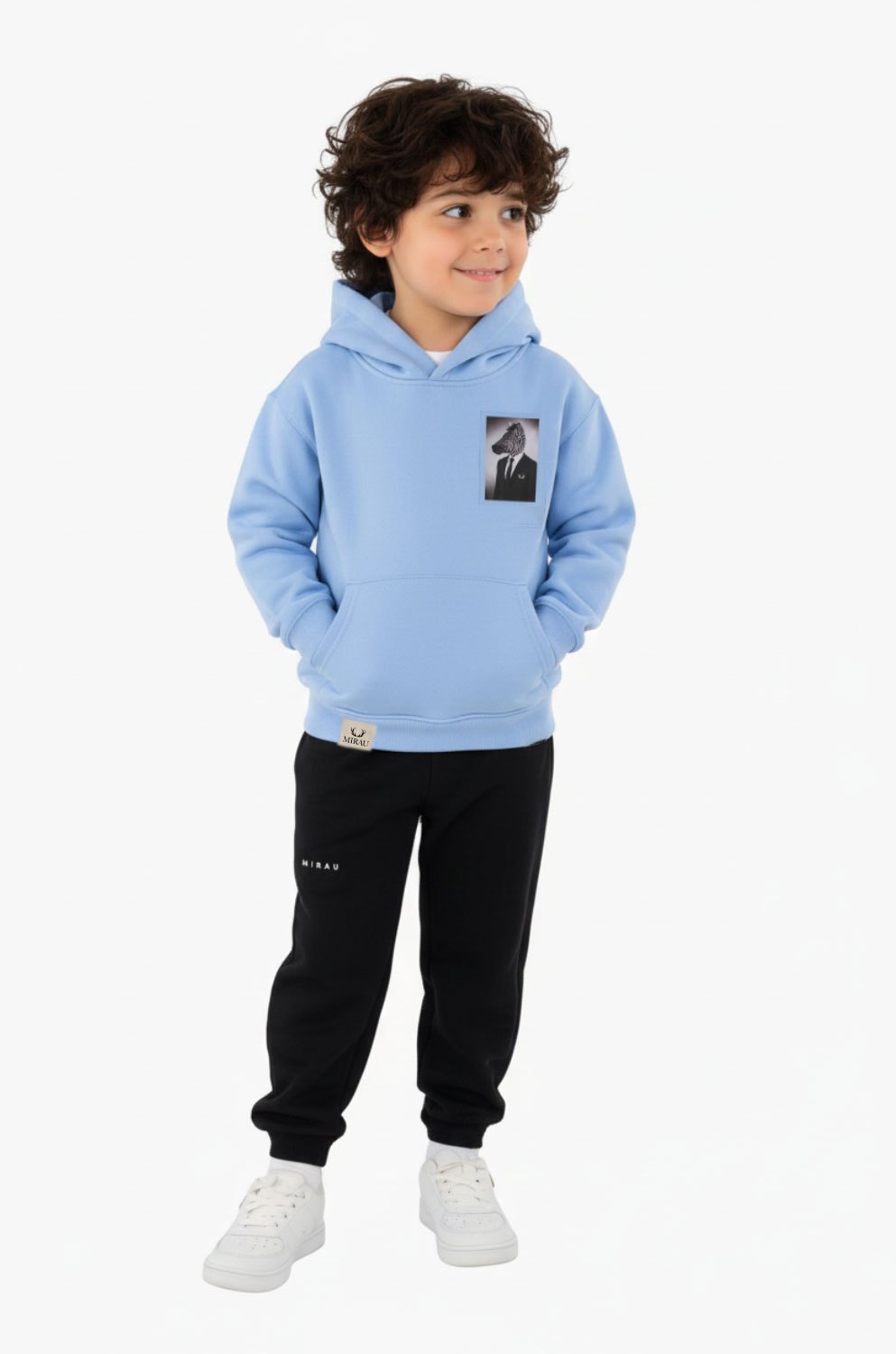 Mikina s kapucí - Zebra