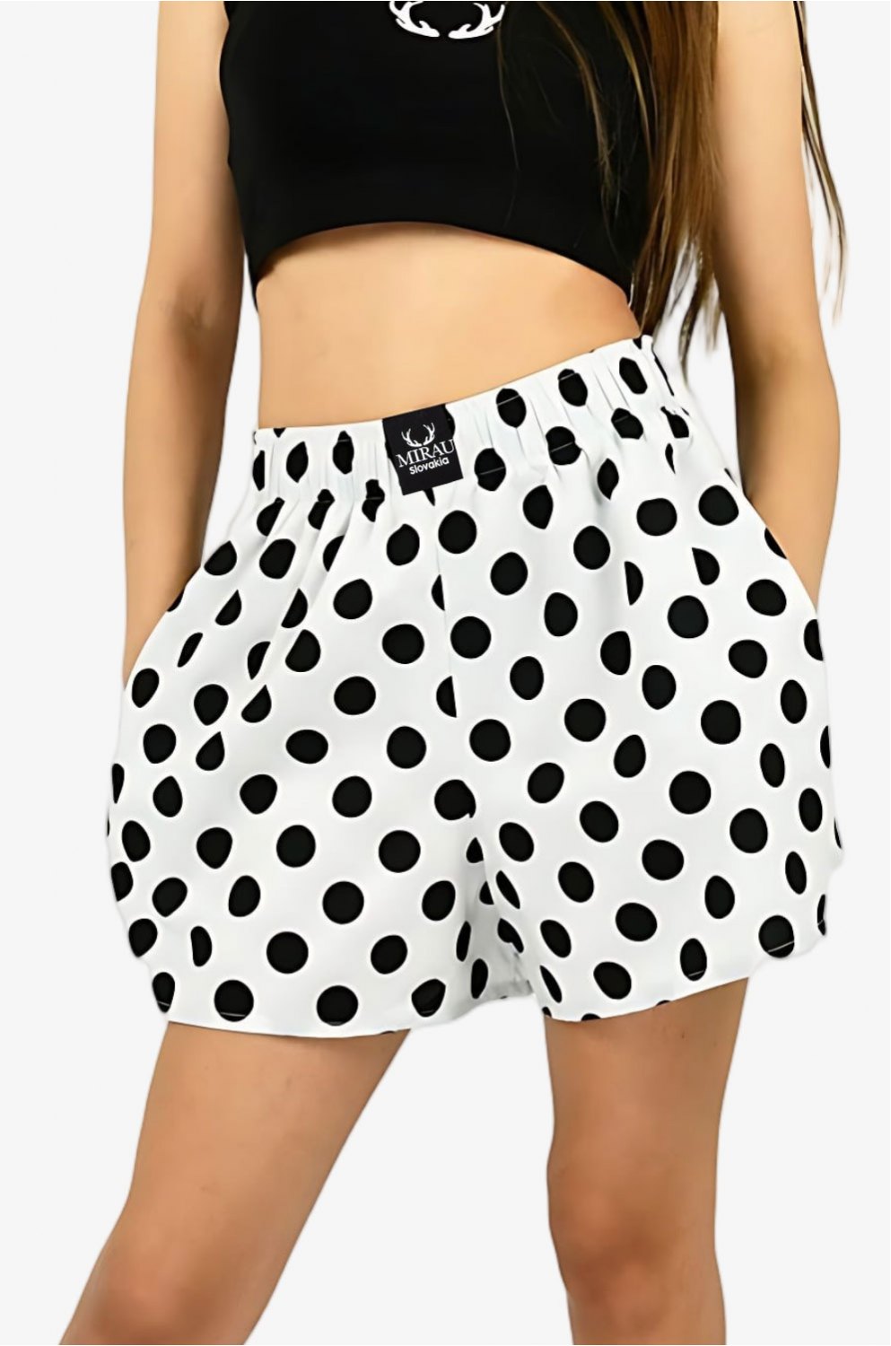 DÁMSKÉ BODKOVANÉ ŠORTKY - MIRAU
