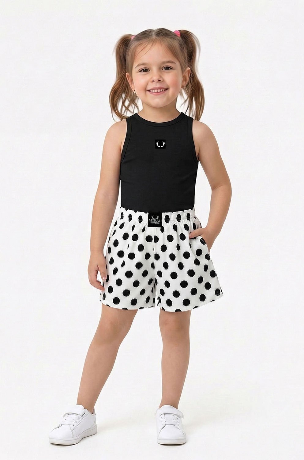 Dievčenské bodkované šortky - Mirau