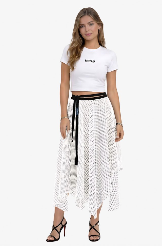 Dámská zavinovací sukně - Tečka