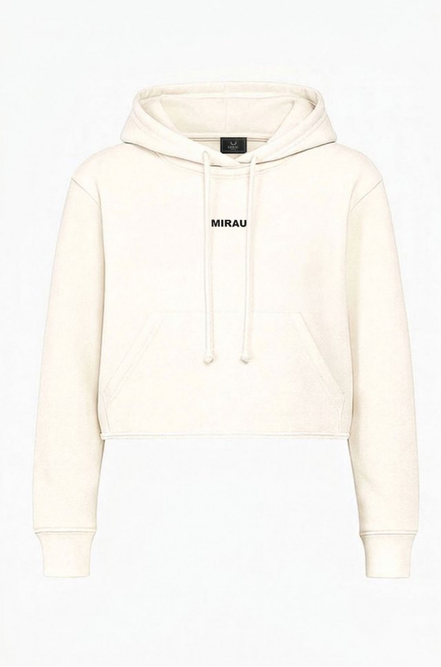 Dámska crop top mikina s kapucňou