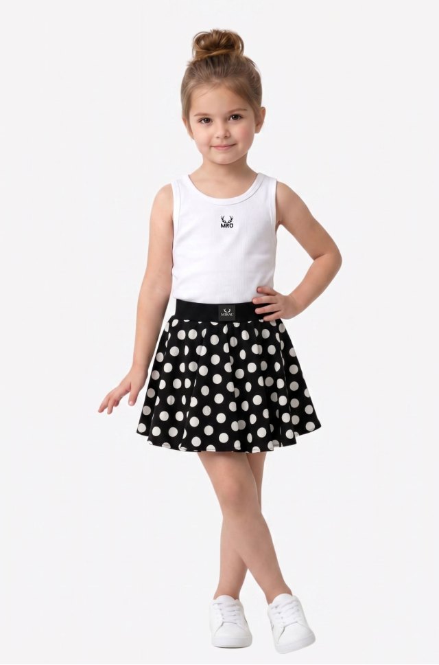 Sukňa - Biela bodka